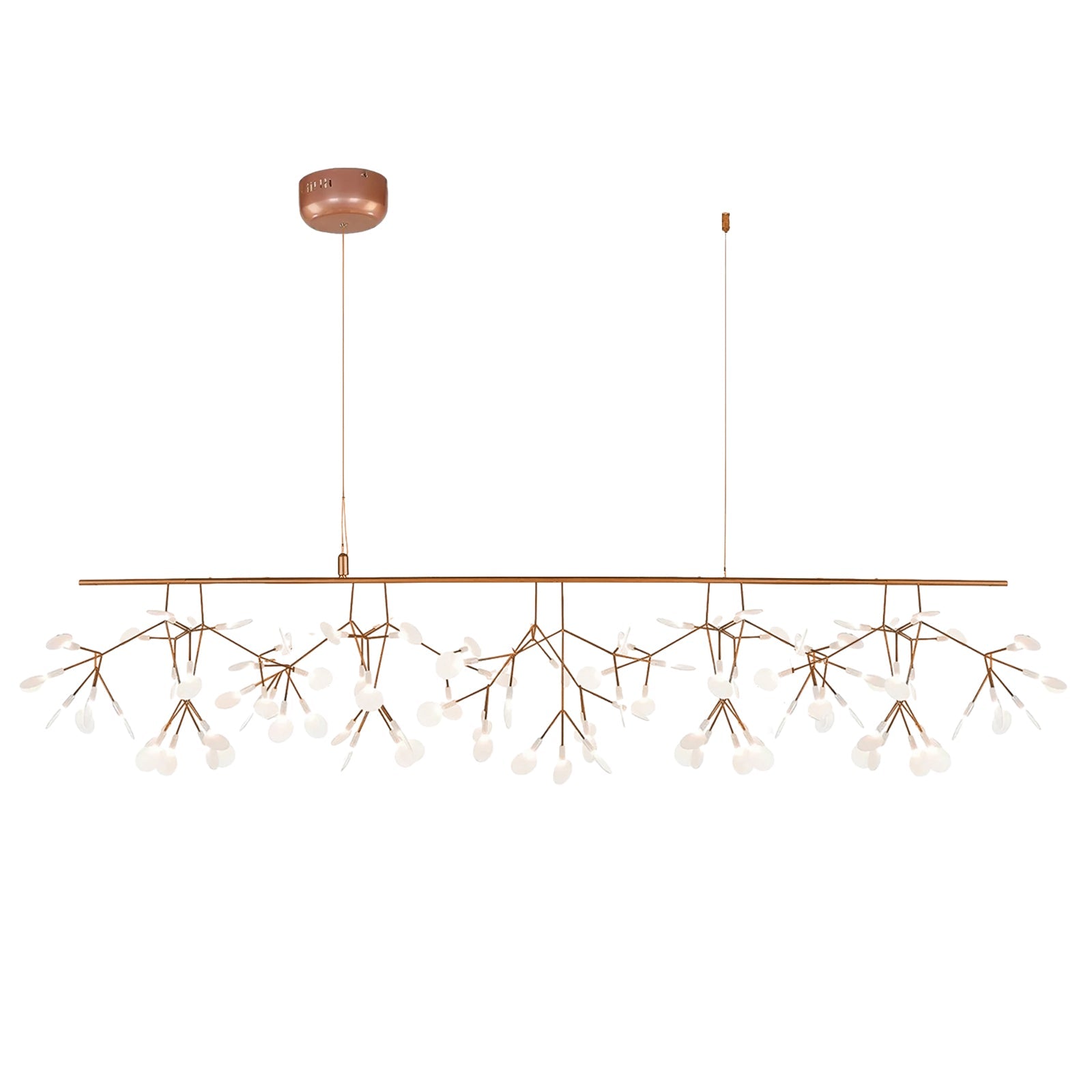 Rose Gold Firefly LED Ceiling Suspension Lighting Lobby