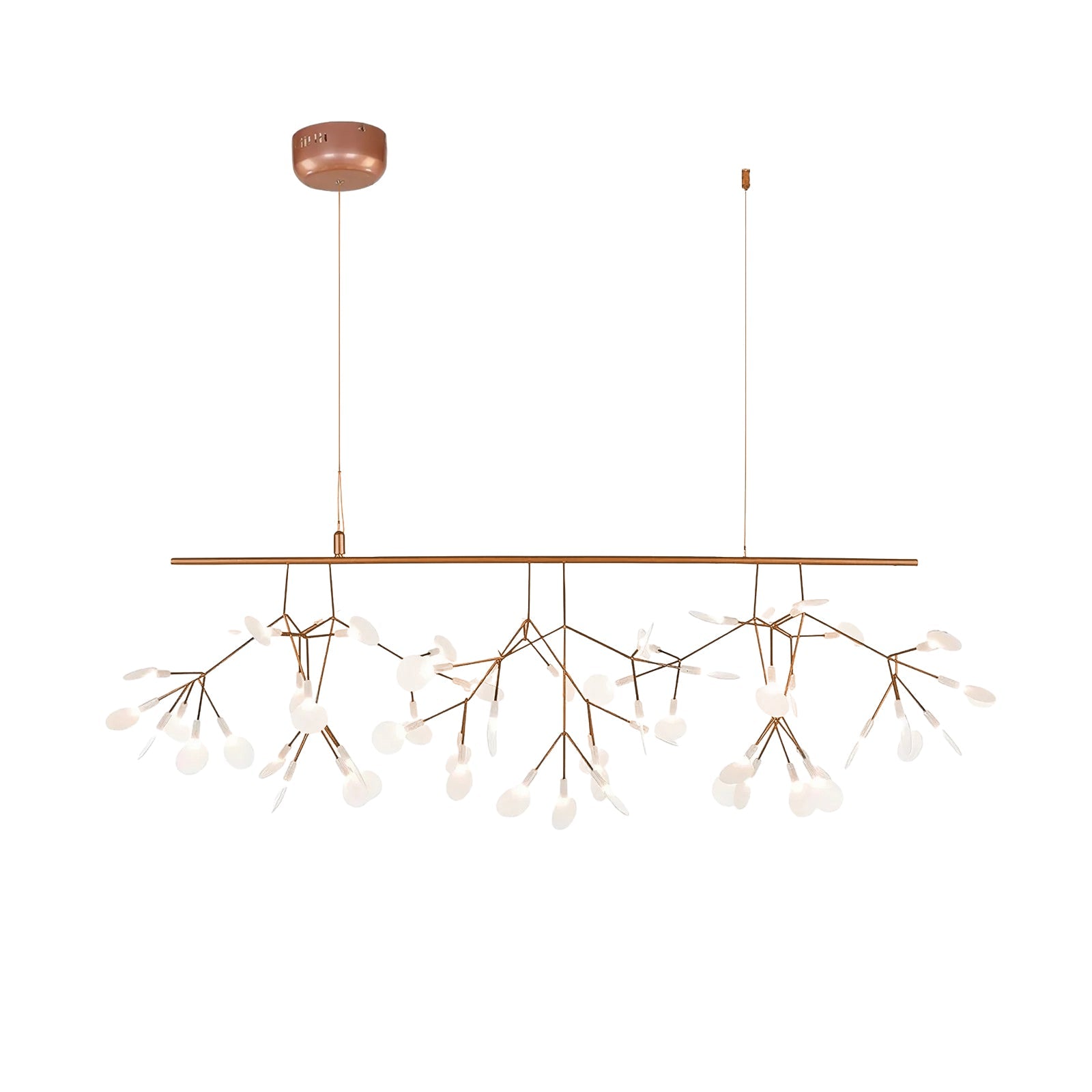 Rose Gold Firefly LED Ceiling Suspension Lighting Lobby