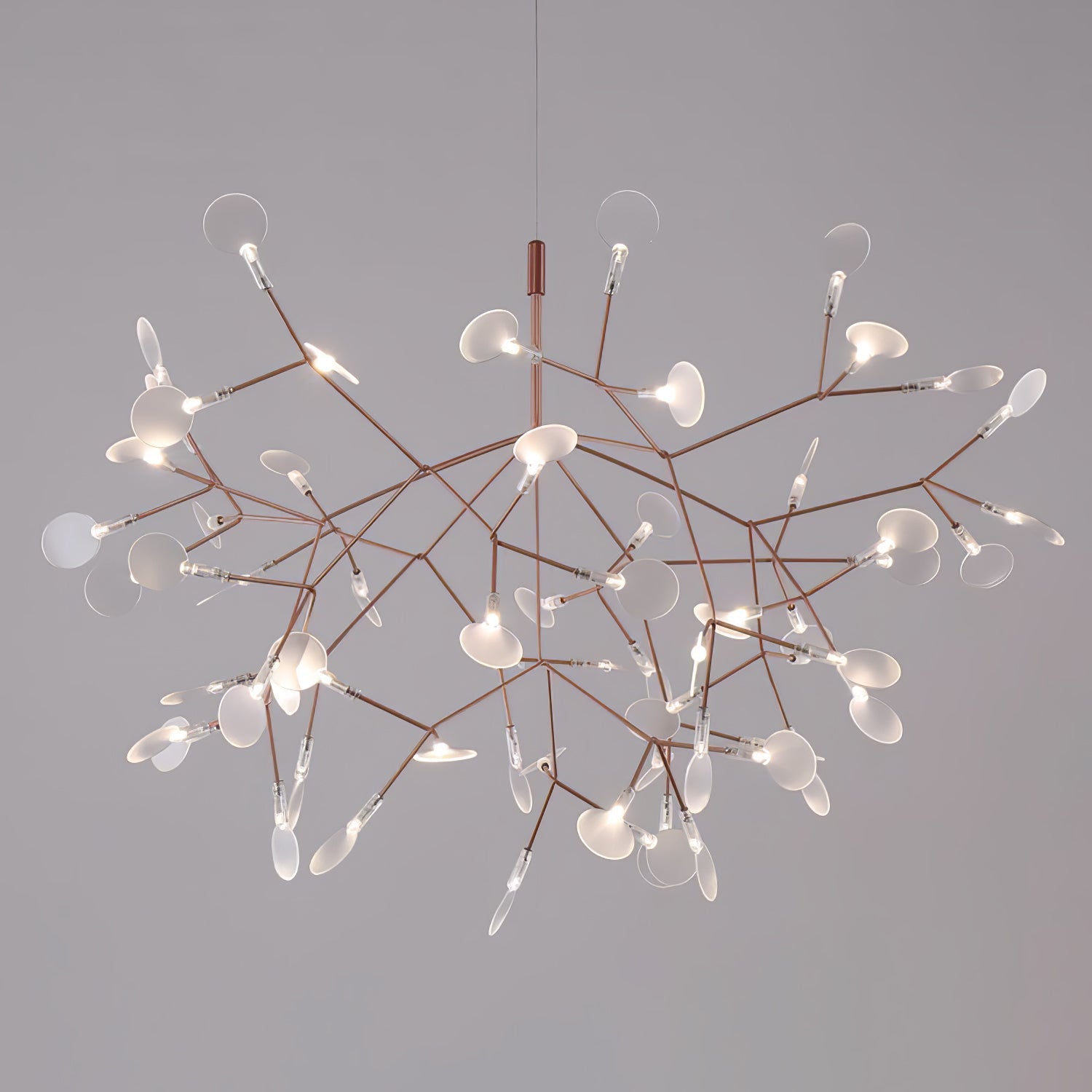 Rose Gold Firefly LED Ceiling Suspension Lighting Lobby