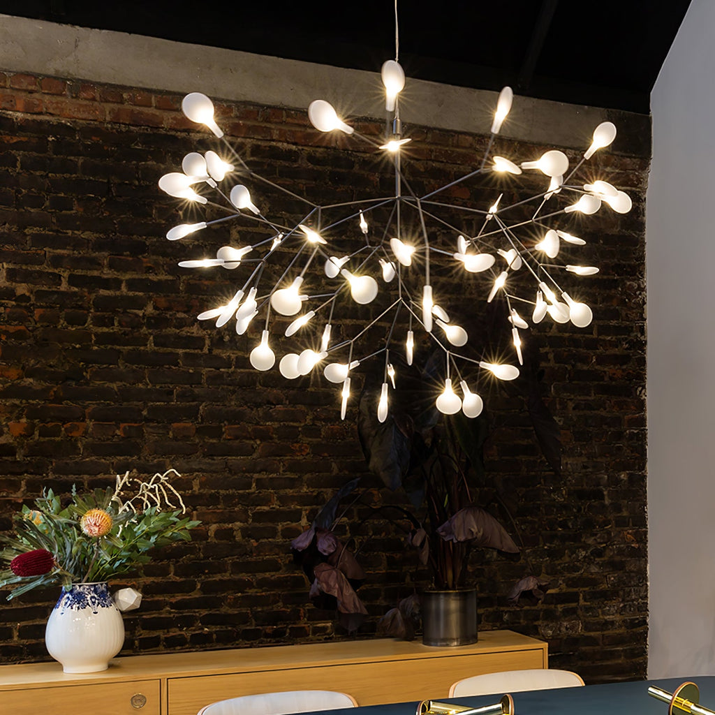 Rose Gold Firefly LED Ceiling Suspension Lighting Lobby