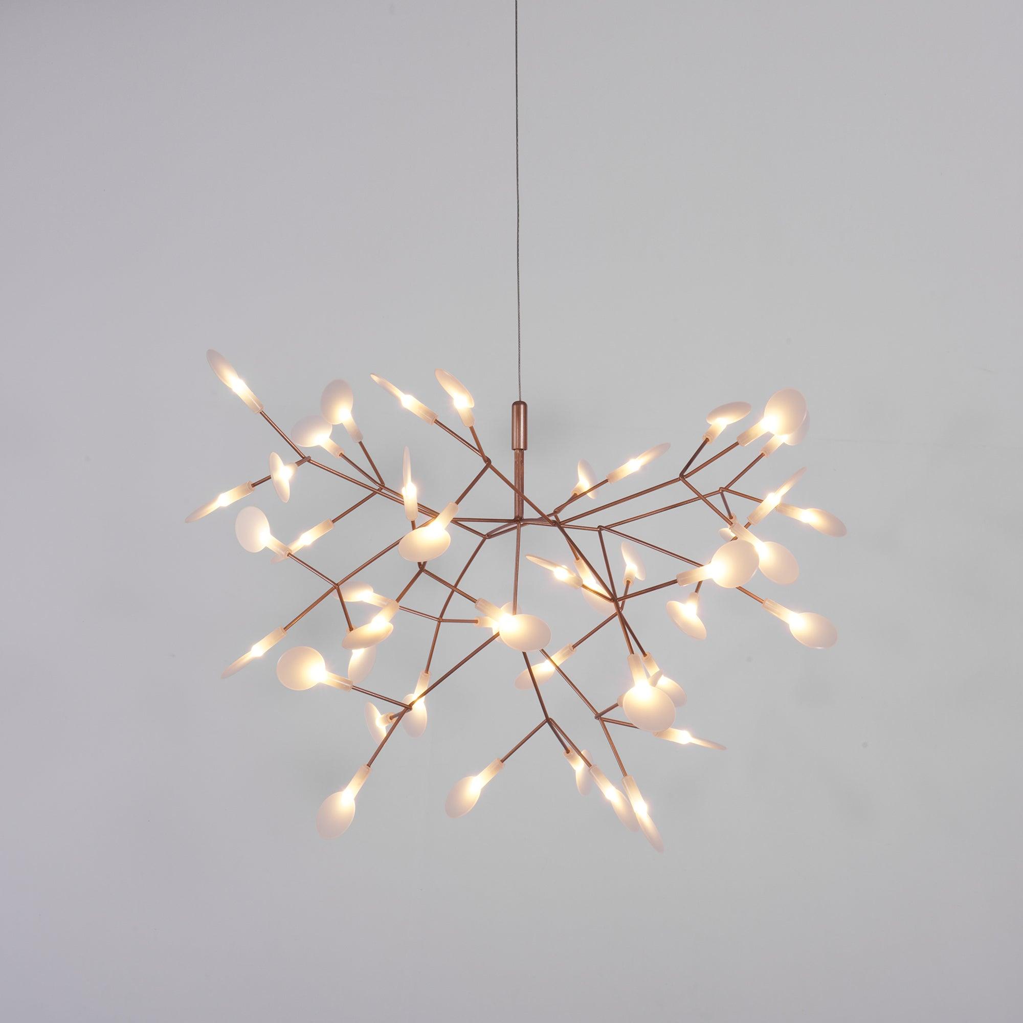 Rose Gold Firefly LED Ceiling Suspension Lighting Lobby