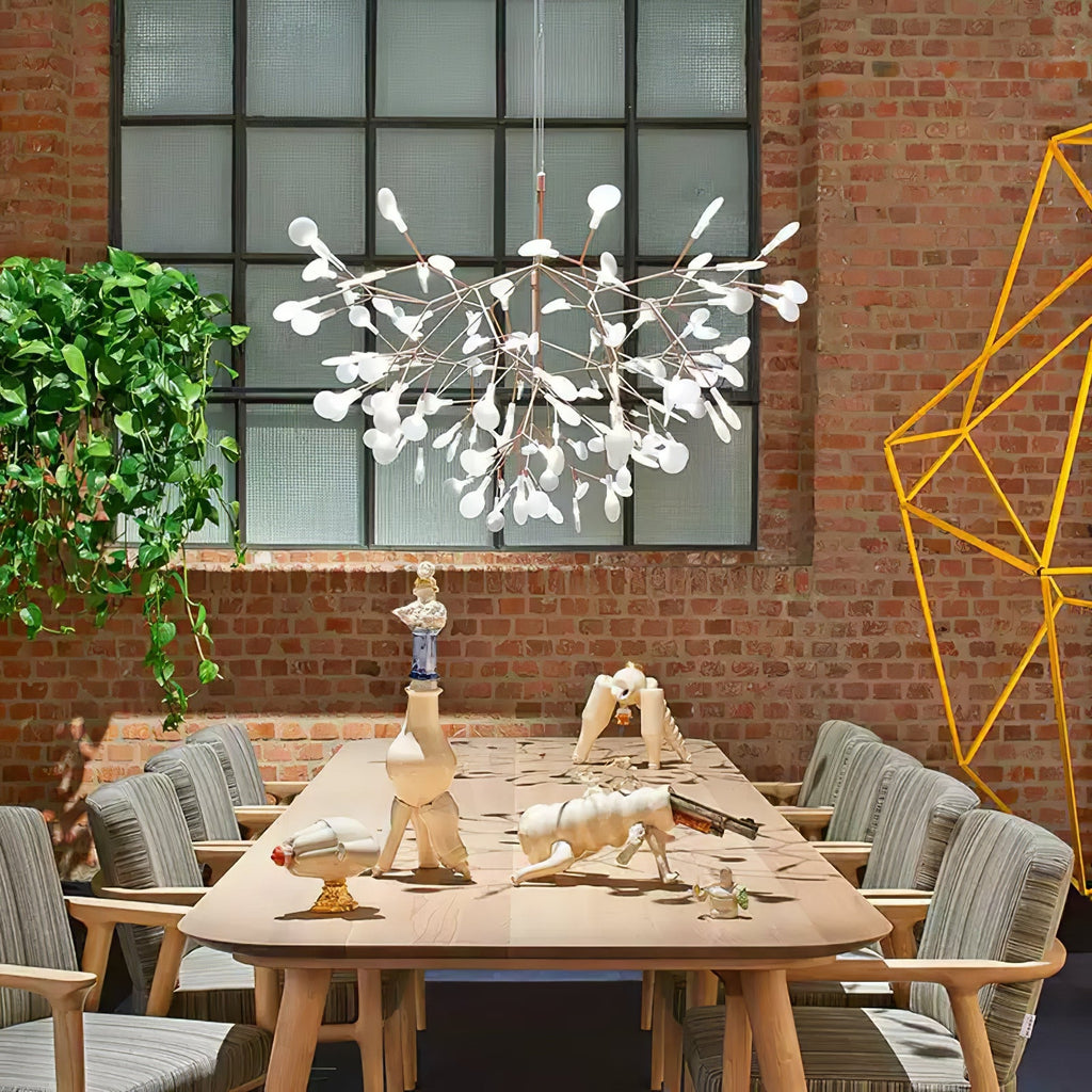 Rose Gold Firefly LED Ceiling Suspension Lighting Lobby