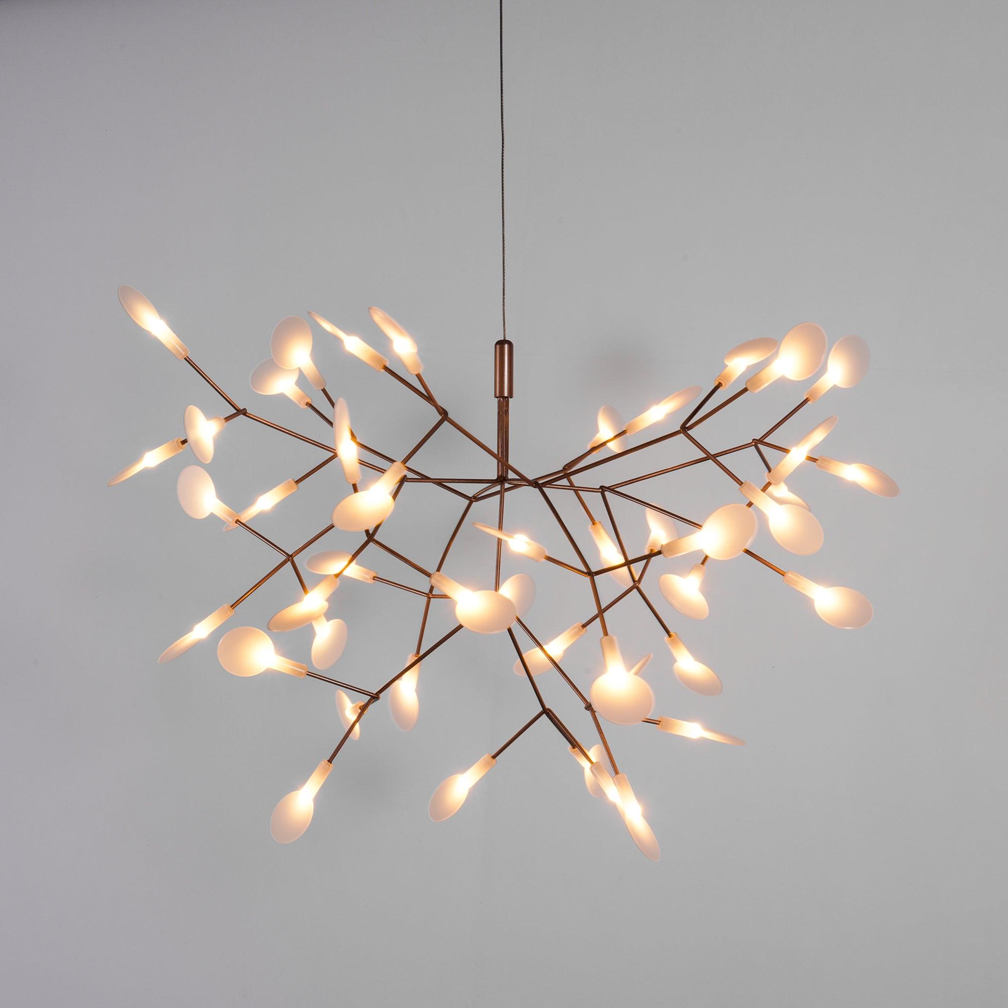 Rose Gold Firefly LED Ceiling Suspension Lighting Lobby