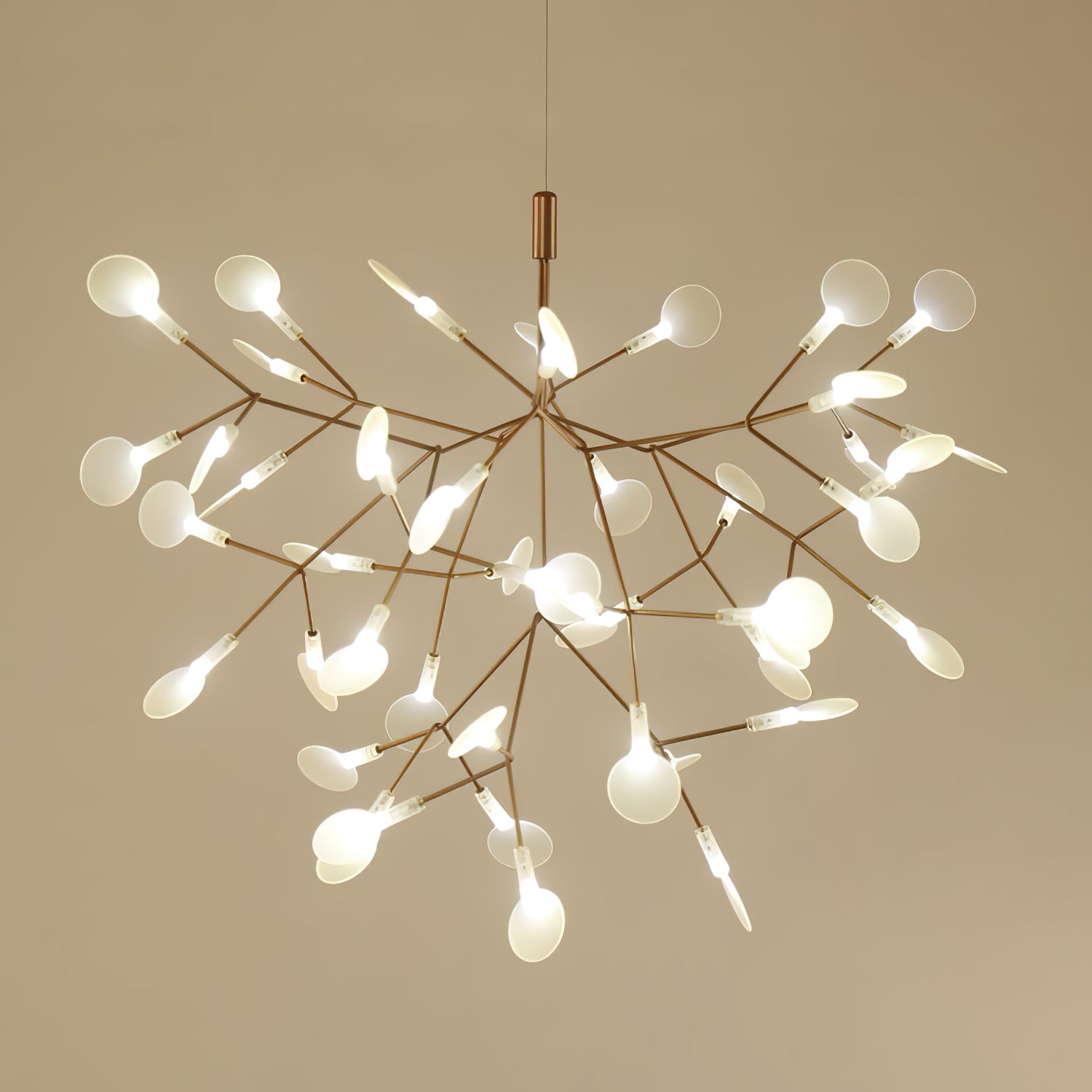 Rose Gold Firefly LED Ceiling Suspension Lighting Lobby