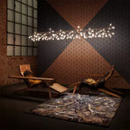 Rose Gold Firefly LED Ceiling Suspension Lighting Lobby