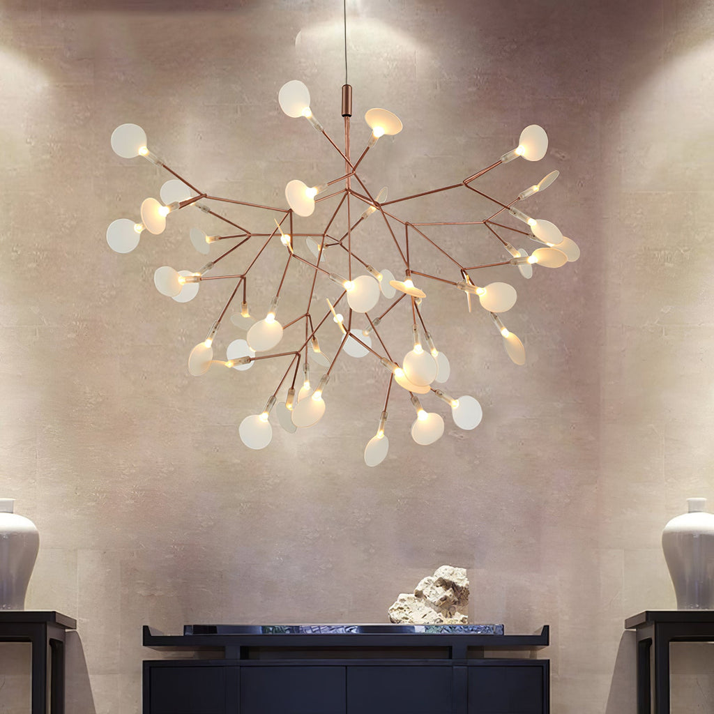 Rose Gold Firefly LED Ceiling Suspension Lighting Lobby
