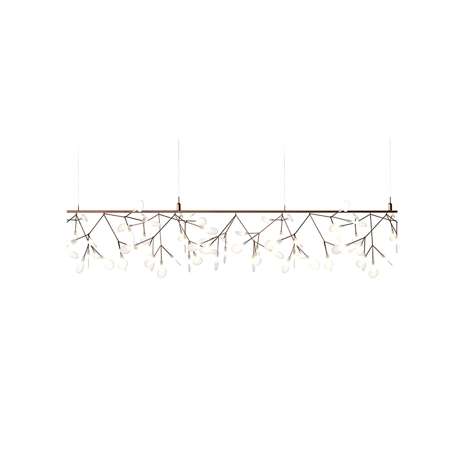 Rose Gold Firefly LED Ceiling Suspension Lighting Lobby