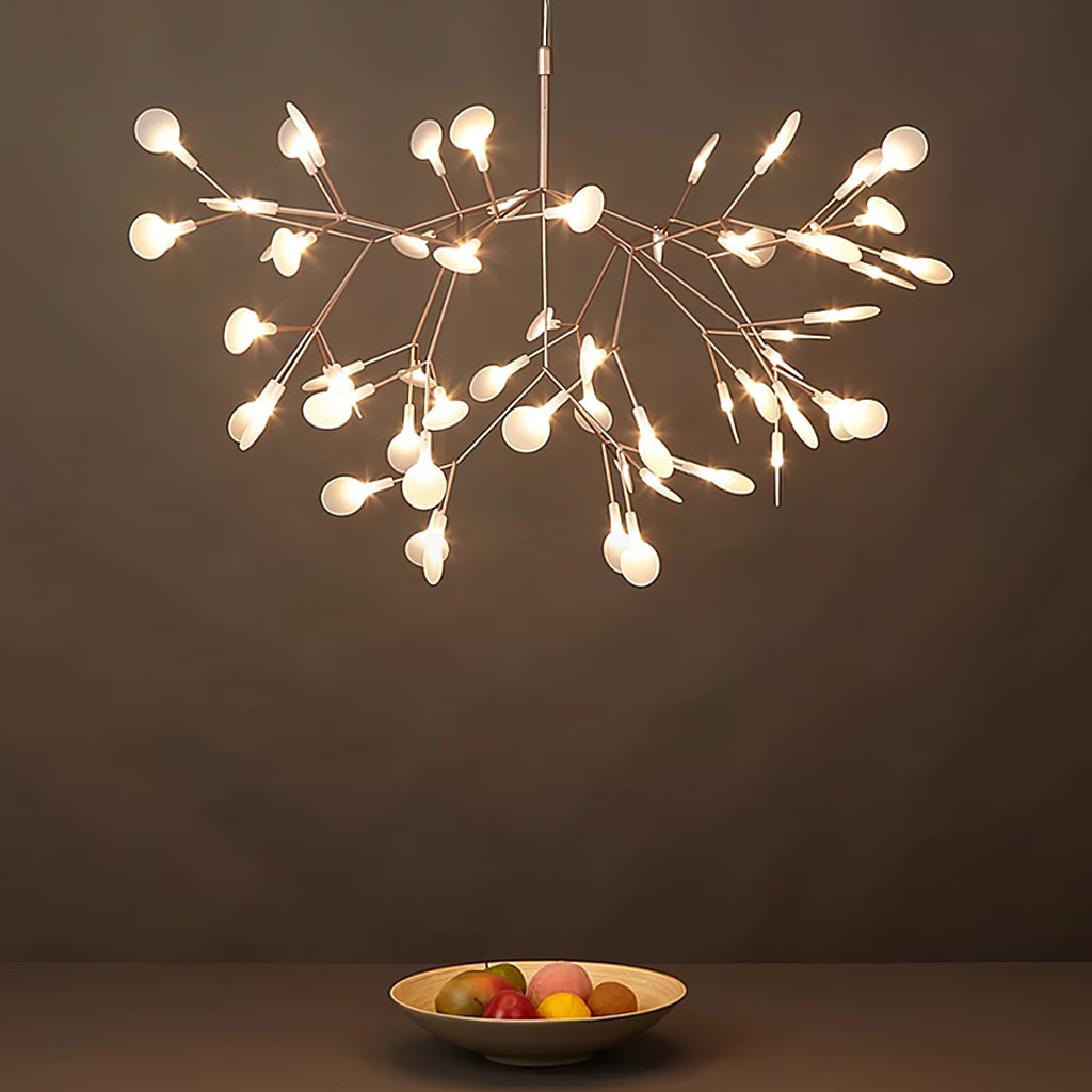 Rose Gold Firefly LED Ceiling Suspension Lighting Lobby