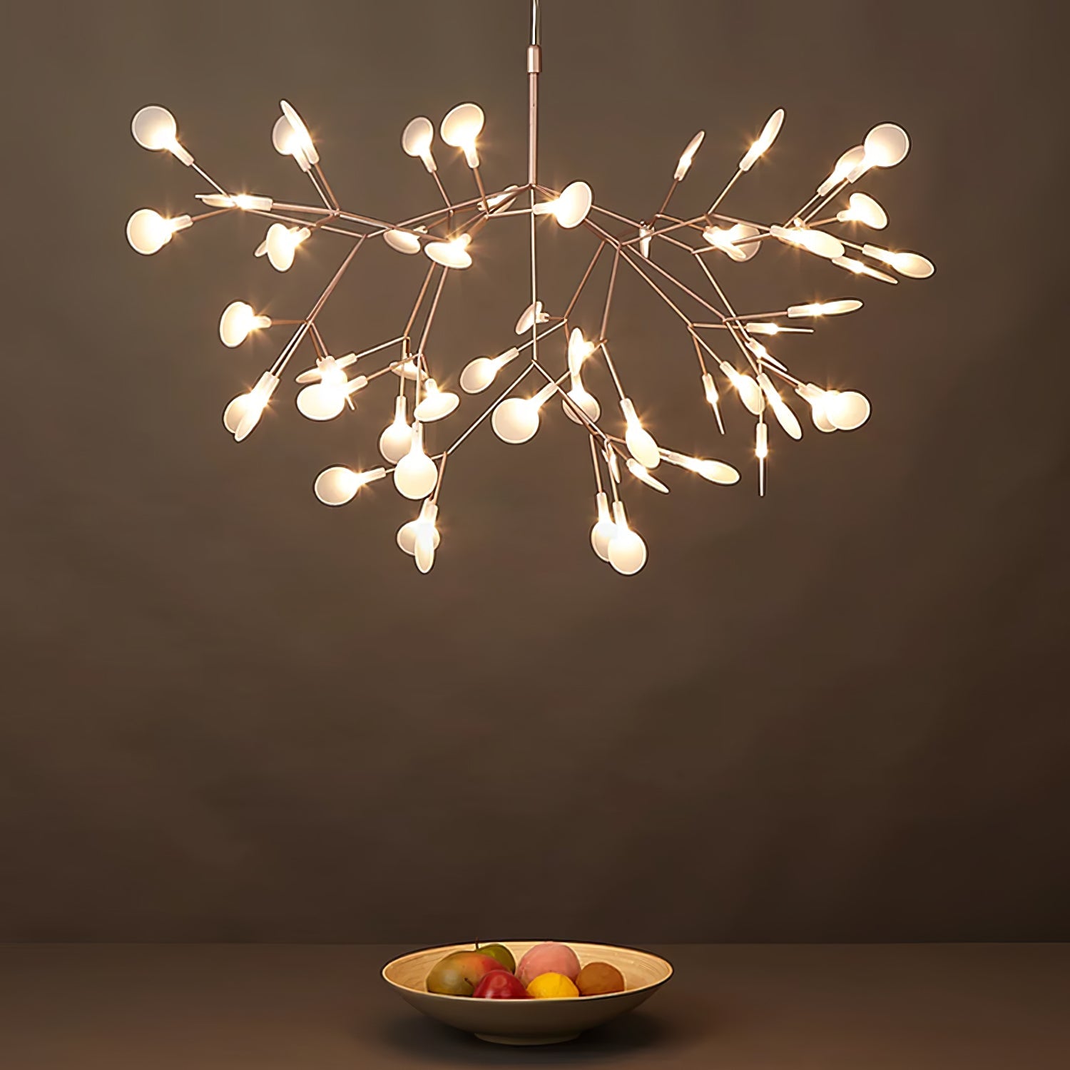 Rose Gold Firefly LED Ceiling Suspension Lighting Lobby