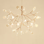 Rose Gold Firefly LED Ceiling Suspension Lighting Lobby