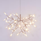 Rose Gold Firefly LED Ceiling Suspension Lighting Lobby