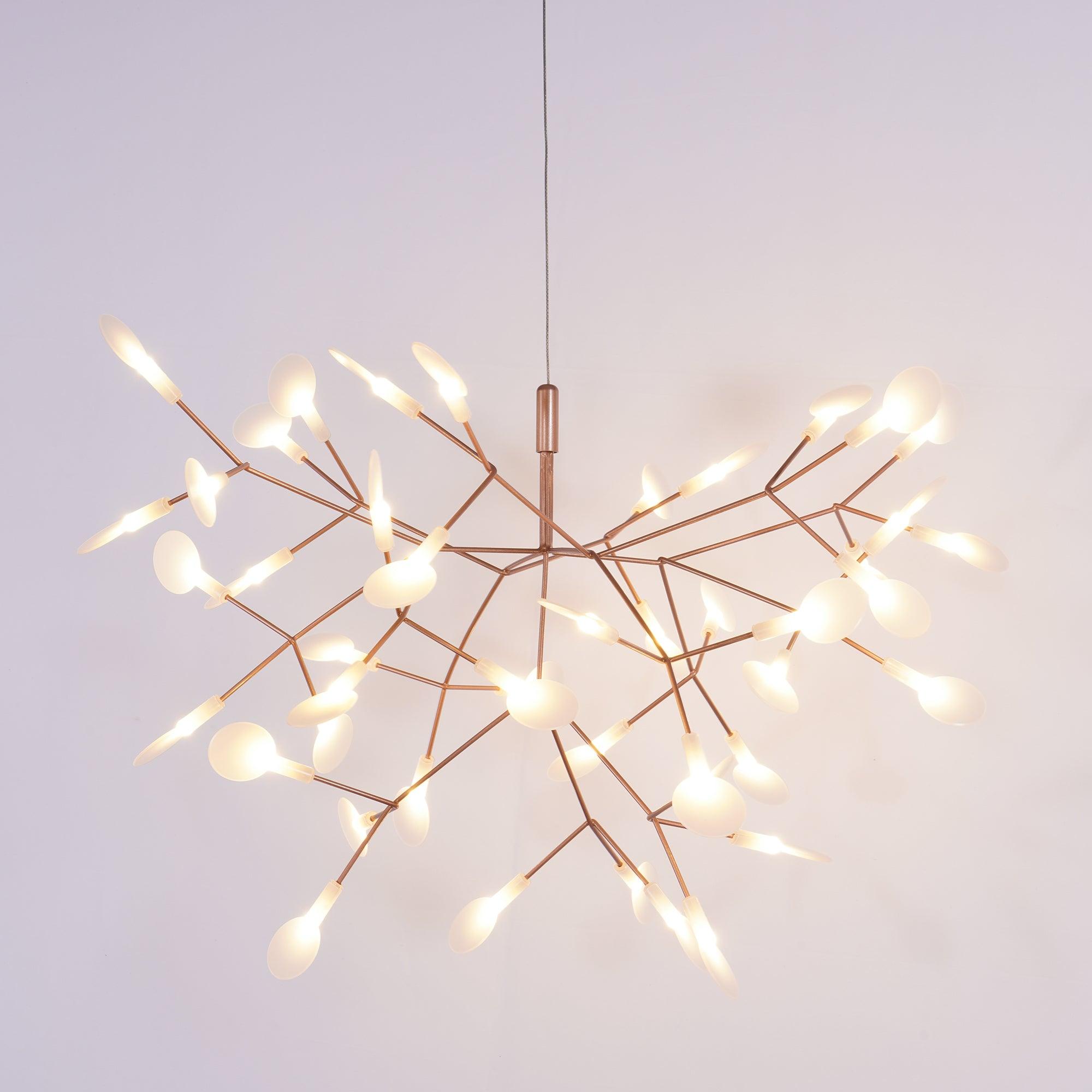 Rose Gold Firefly LED Ceiling Suspension Lighting Lobby