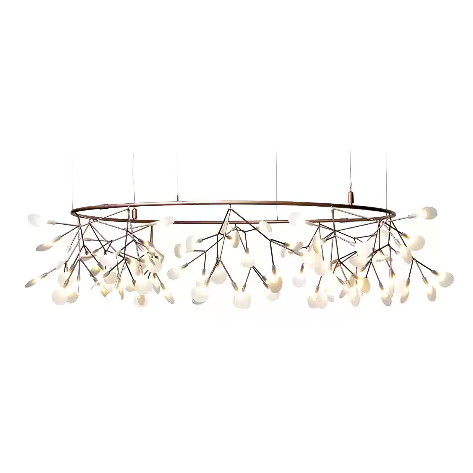 Rose Gold Firefly LED Ceiling Suspension Lighting Lobby
