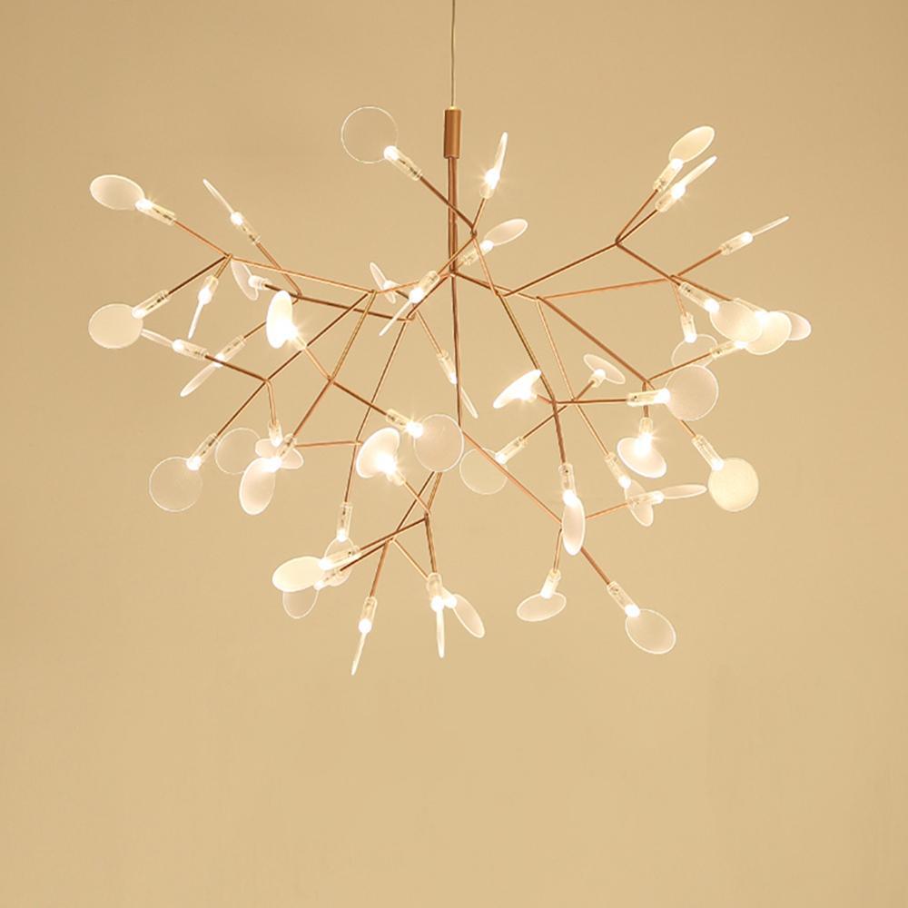 Rose Gold Firefly LED Ceiling Suspension Lighting Lobby