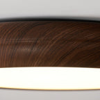 Round Ceiling Light with Wood Grain Lighting Lobby