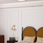 Round Ceiling Light with Wood Grain Lighting Lobby