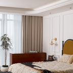Round Ceiling Light with Wood Grain Lighting Lobby