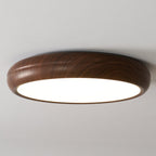 Round Ceiling Light with Wood Grain Lighting Lobby