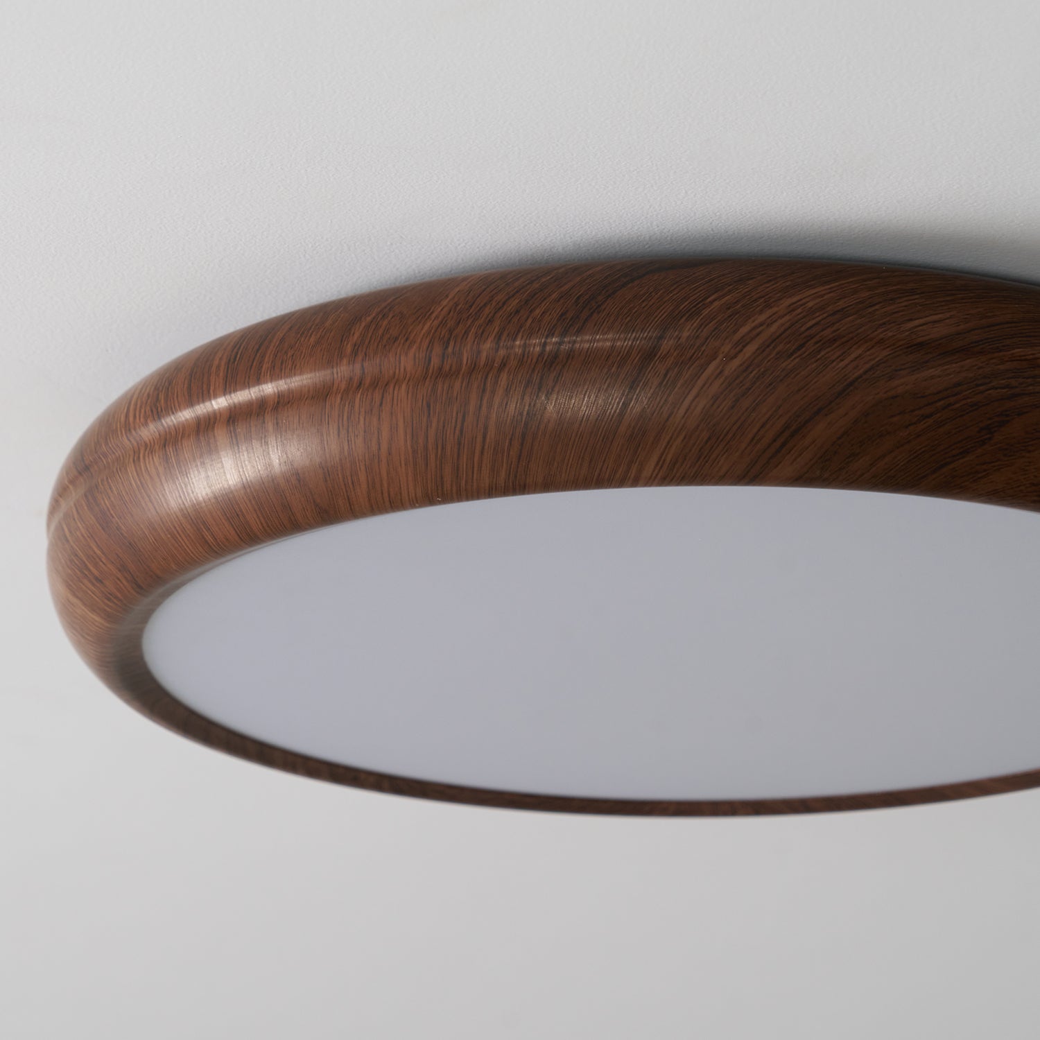 Round Ceiling Light with Wood Grain Lighting Lobby