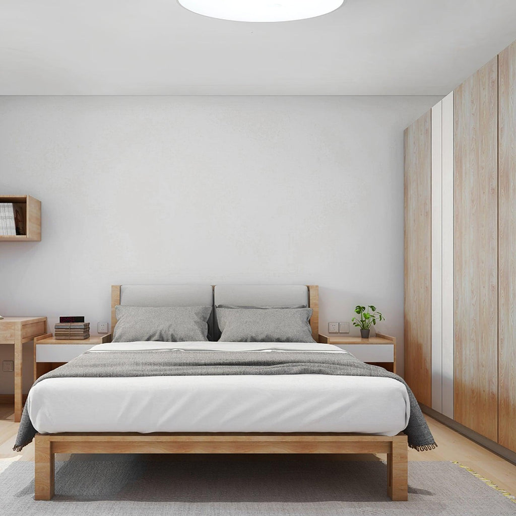 Round White Wooden Ceiling Fixture Lighting Lobby