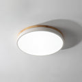 Round White Wooden Ceiling Fixture Lighting Lobby