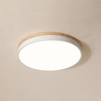 Round White Wooden Ceiling Fixture Lighting Lobby