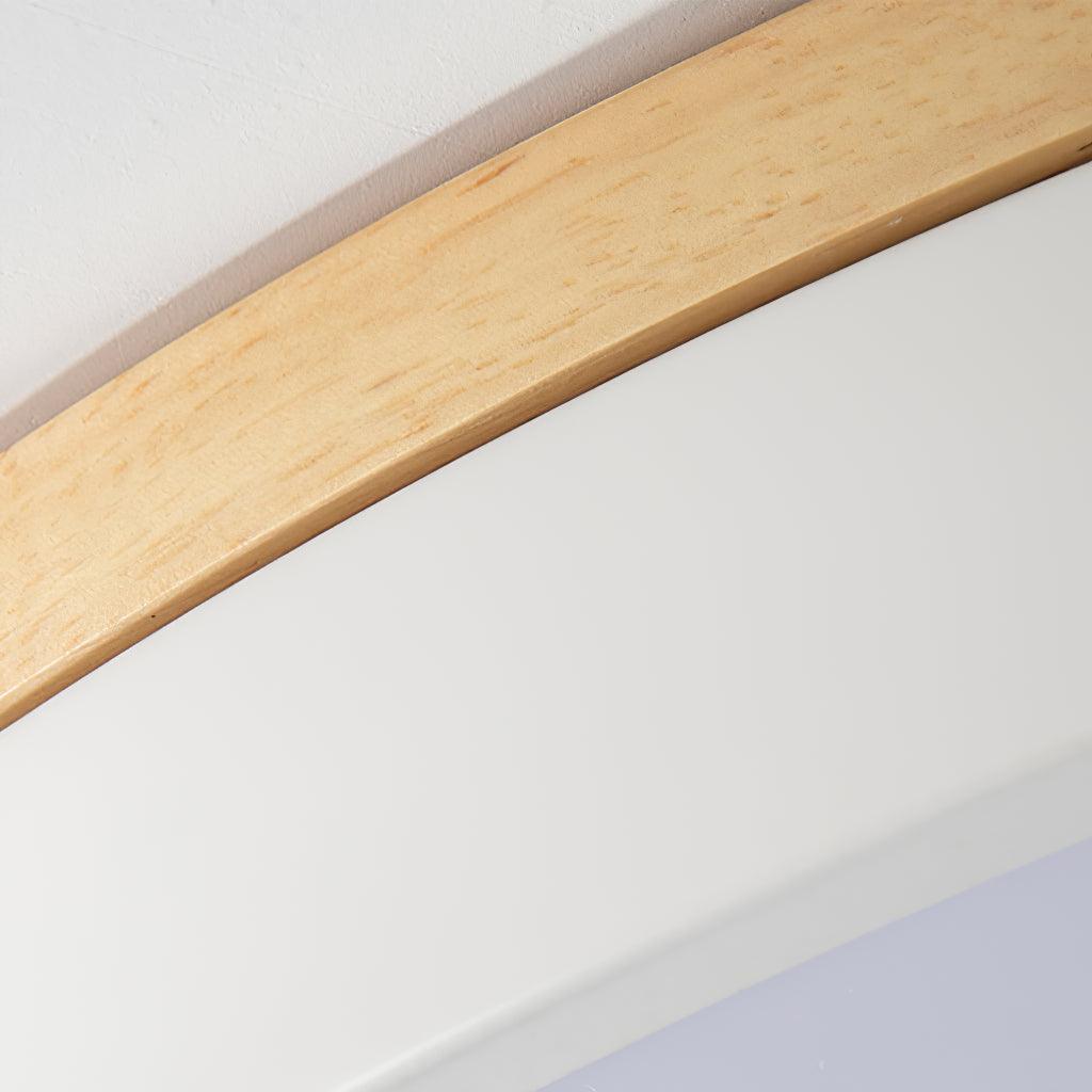 Round White Wooden Ceiling Fixture Lighting Lobby