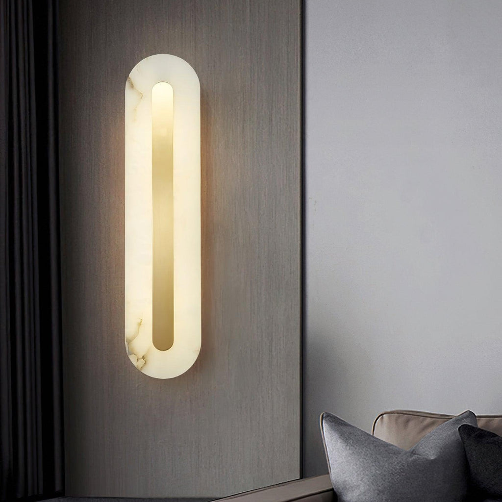 Rounded Alabaster Sconce Light Lighting Lobby
