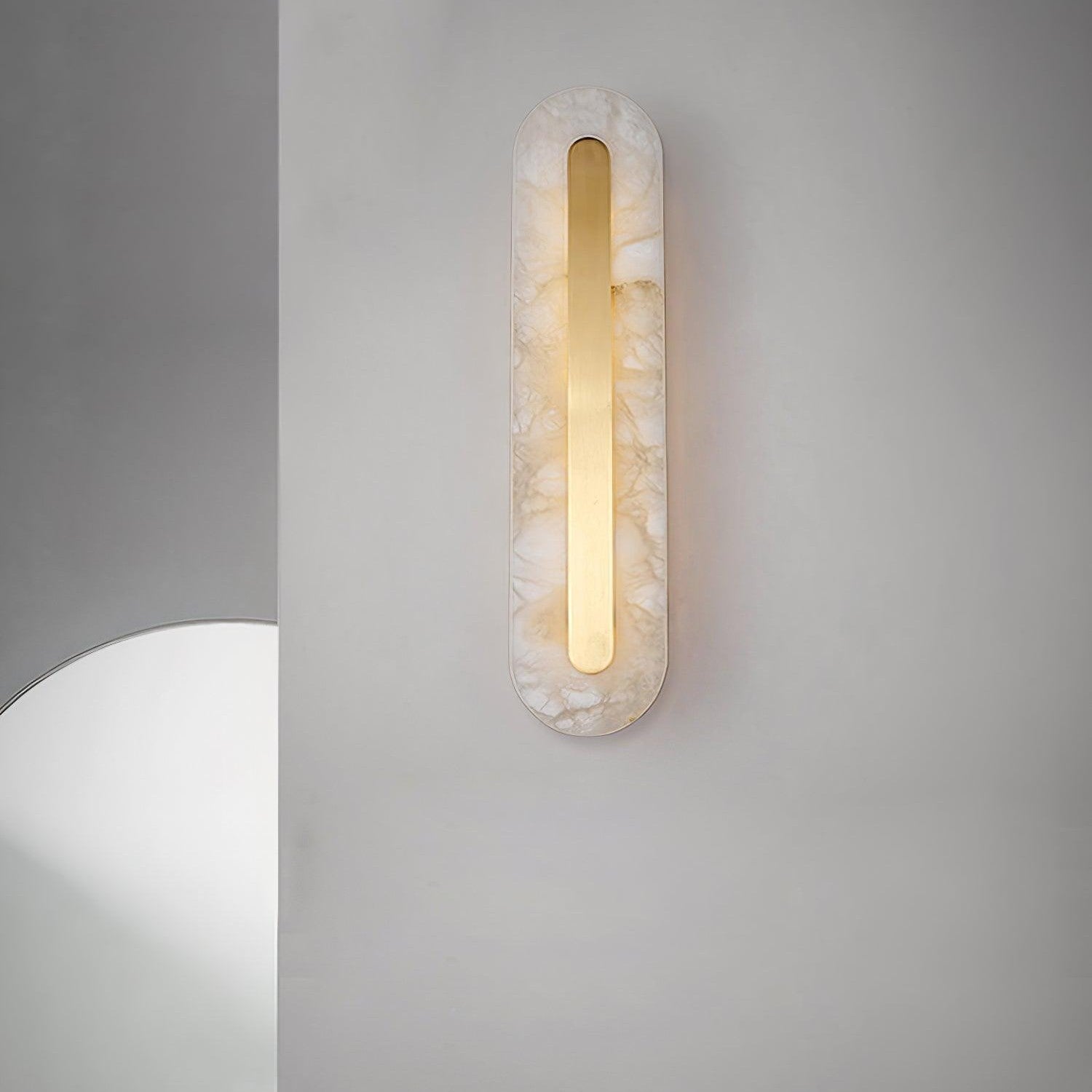 Rounded Alabaster Sconce Light Lighting Lobby