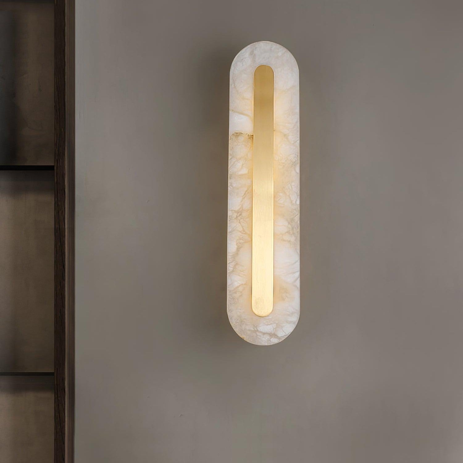 Rounded Alabaster Sconce Light Lighting Lobby