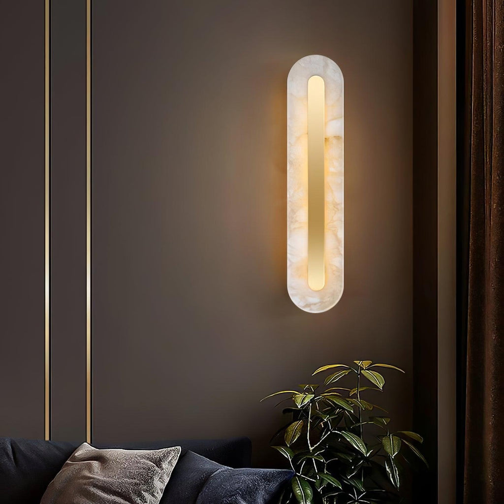 Rounded Alabaster Sconce Light Lighting Lobby