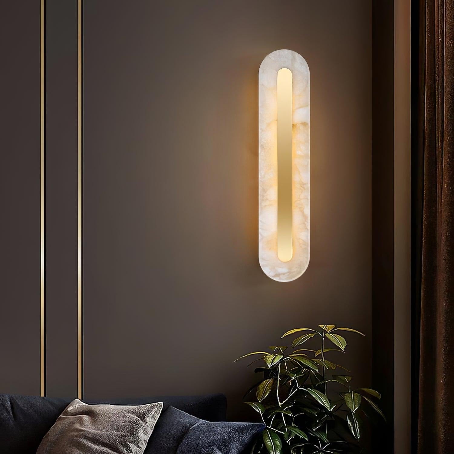 Rounded Alabaster Sconce Light Lighting Lobby