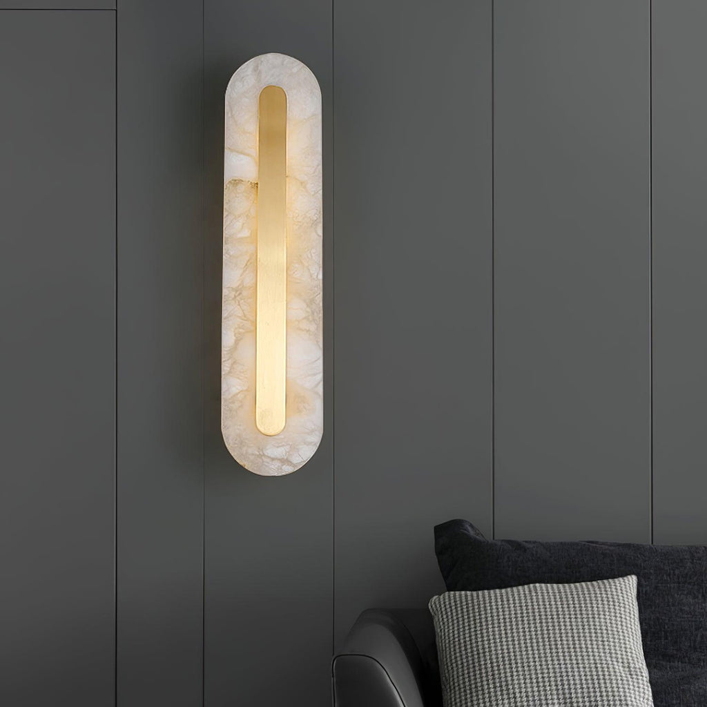 Rounded Alabaster Sconce Light Lighting Lobby