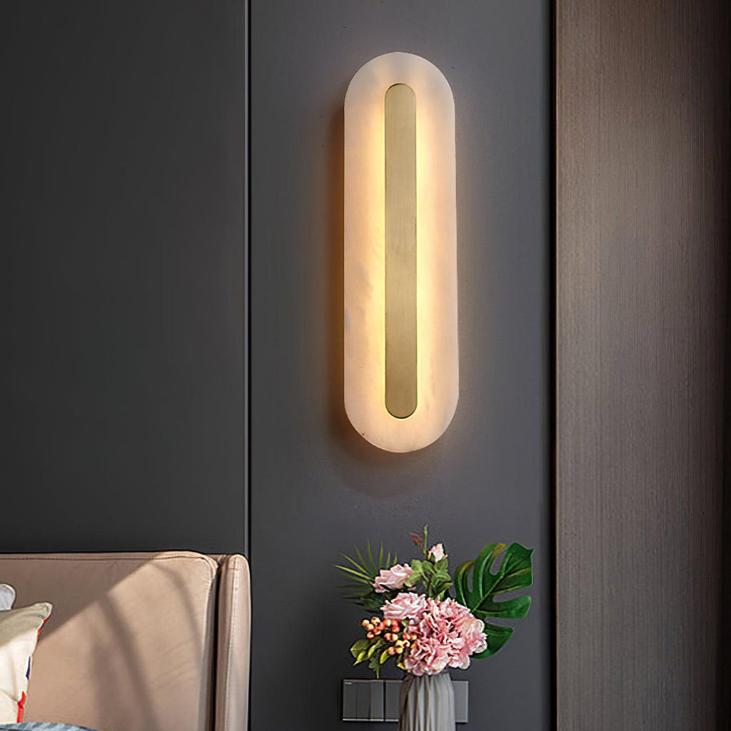 Rounded Alabaster Sconce Light Lighting Lobby
