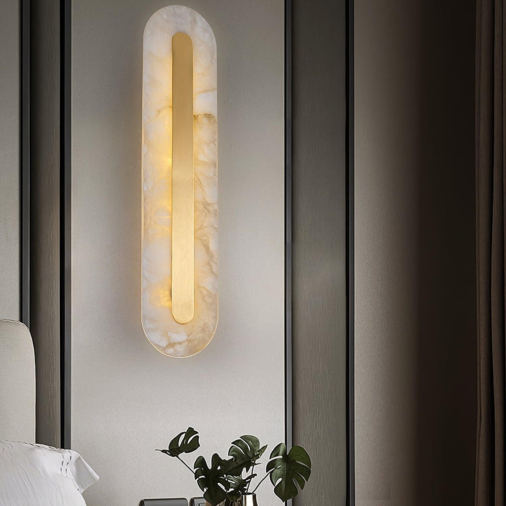 Rounded Alabaster Sconce Light Lighting Lobby