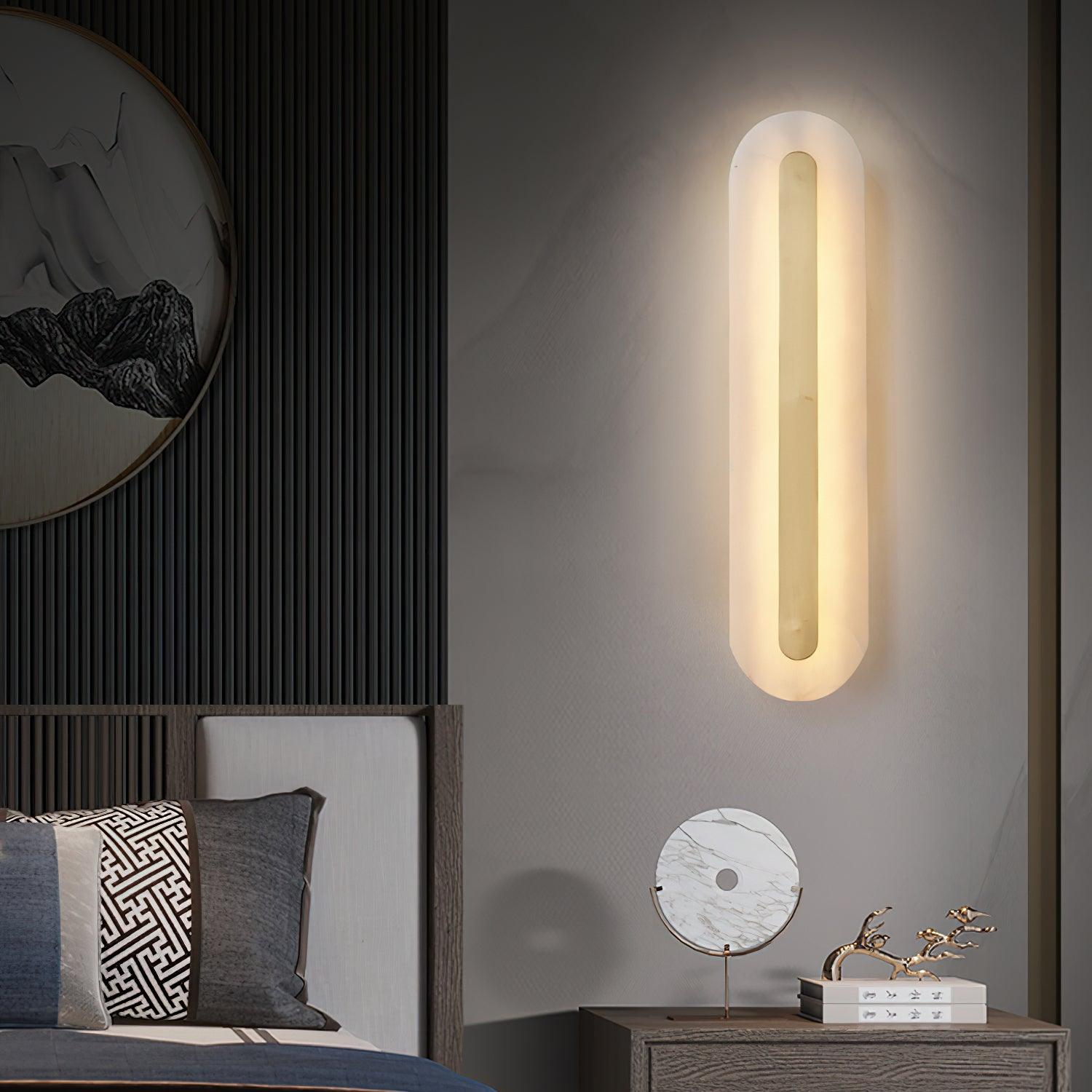 Rounded Alabaster Sconce Light Lighting Lobby