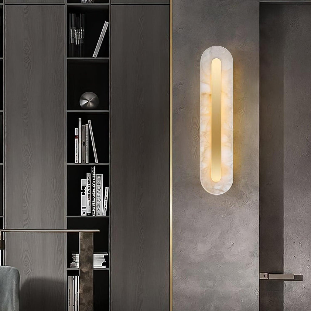 Rounded Alabaster Sconce Light Lighting Lobby