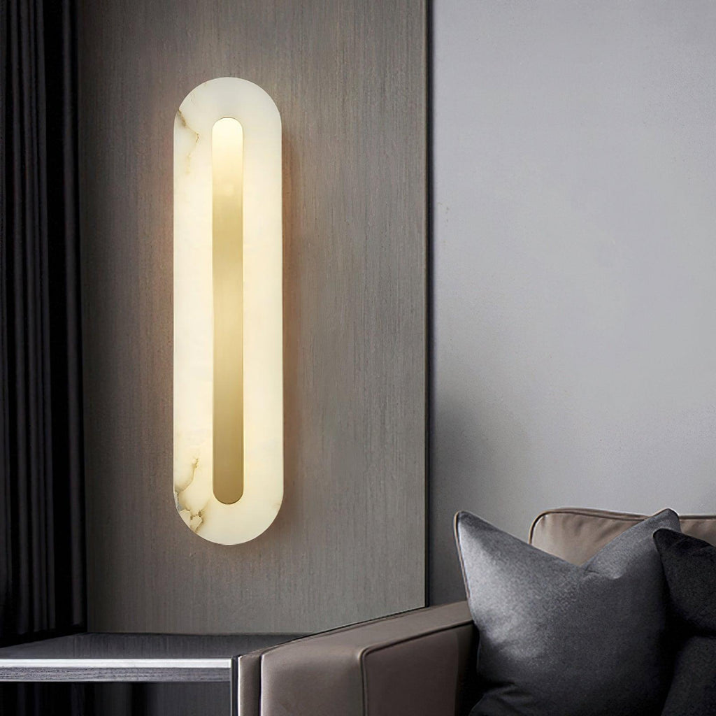 Rounded Alabaster Sconce Light Lighting Lobby