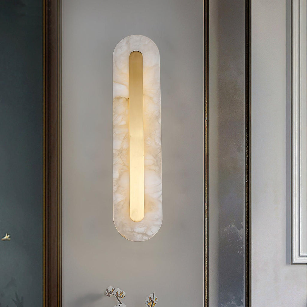 Rounded Alabaster Sconce Light Lighting Lobby