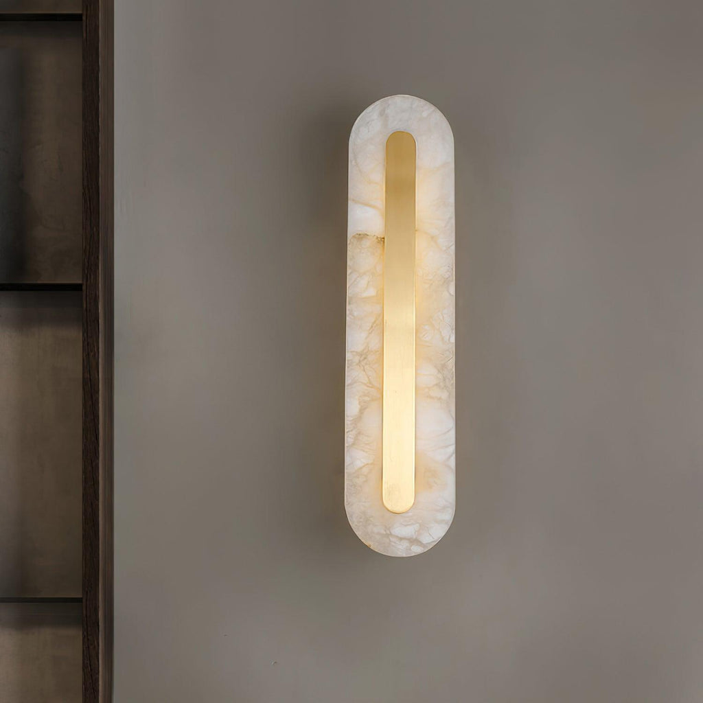Rounded Alabaster Sconce Light Lighting Lobby