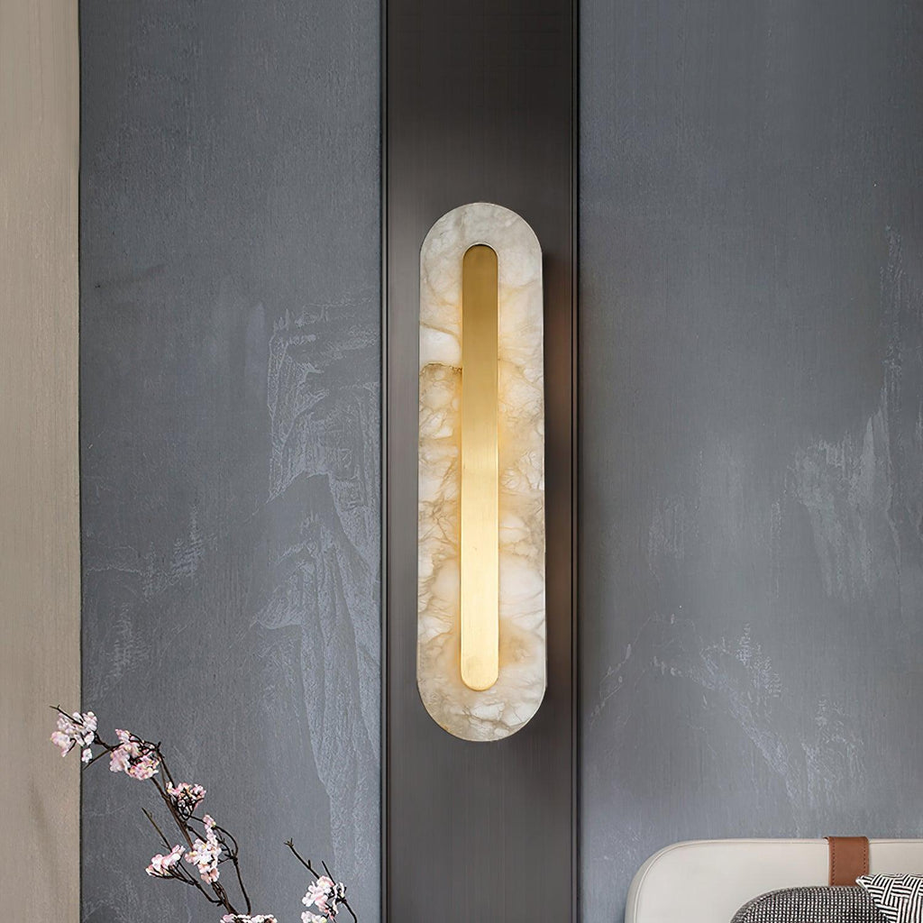Rounded Alabaster Sconce Light Lighting Lobby
