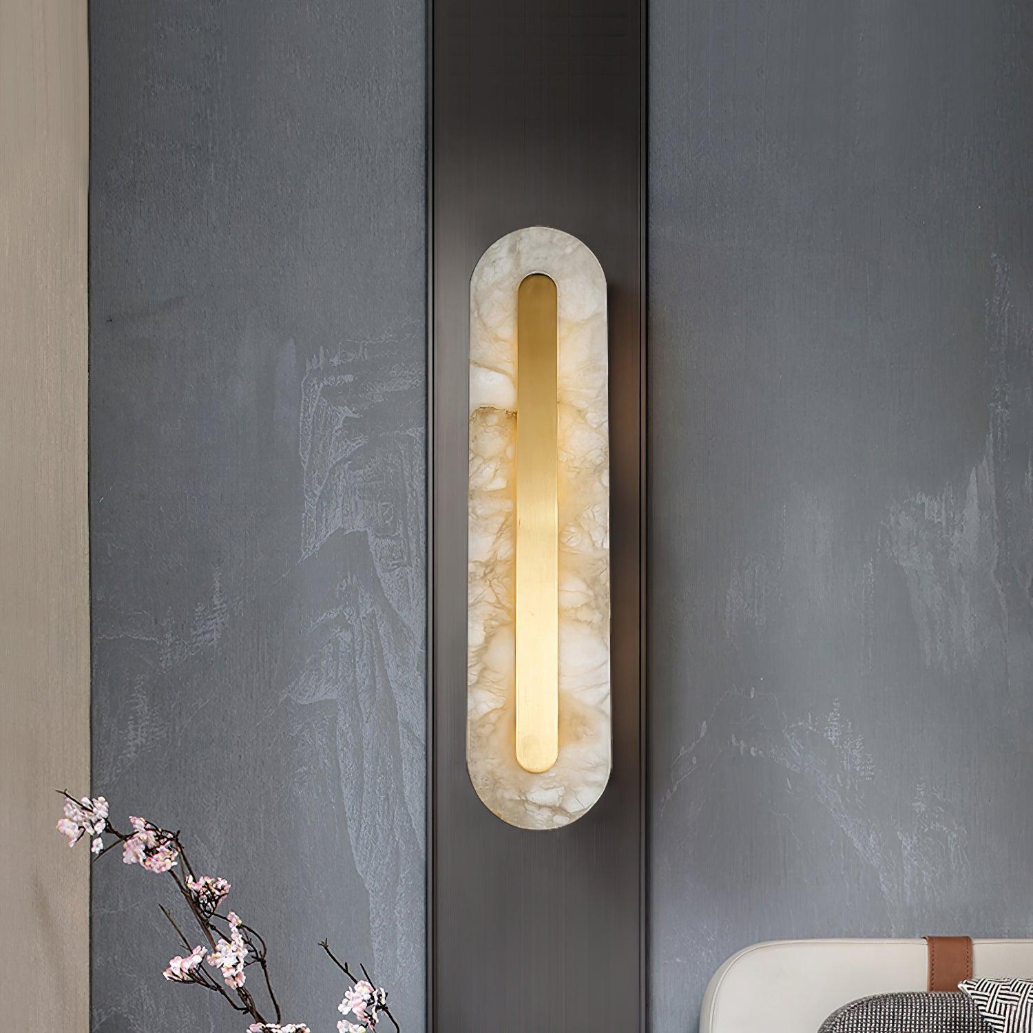 Rounded Alabaster Sconce Light Lighting Lobby