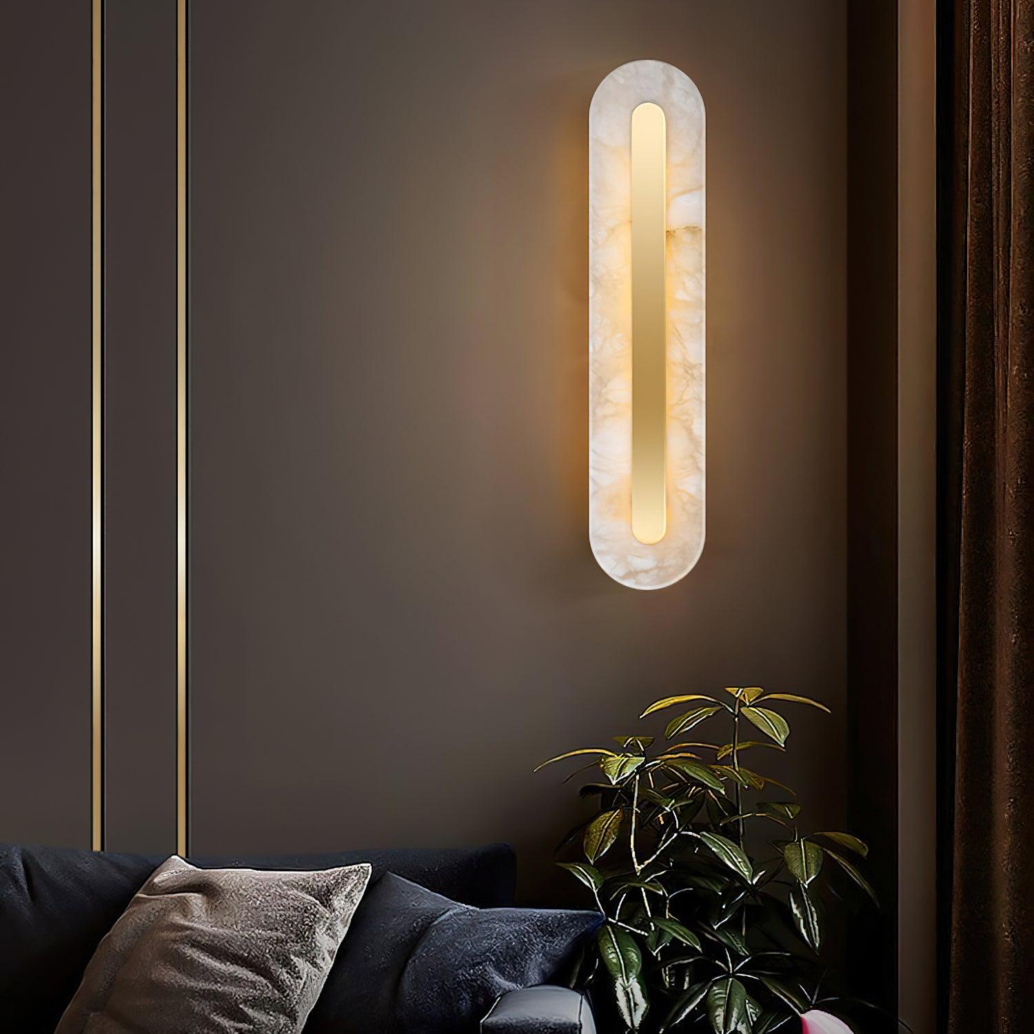 Rounded Alabaster Sconce Light Lighting Lobby