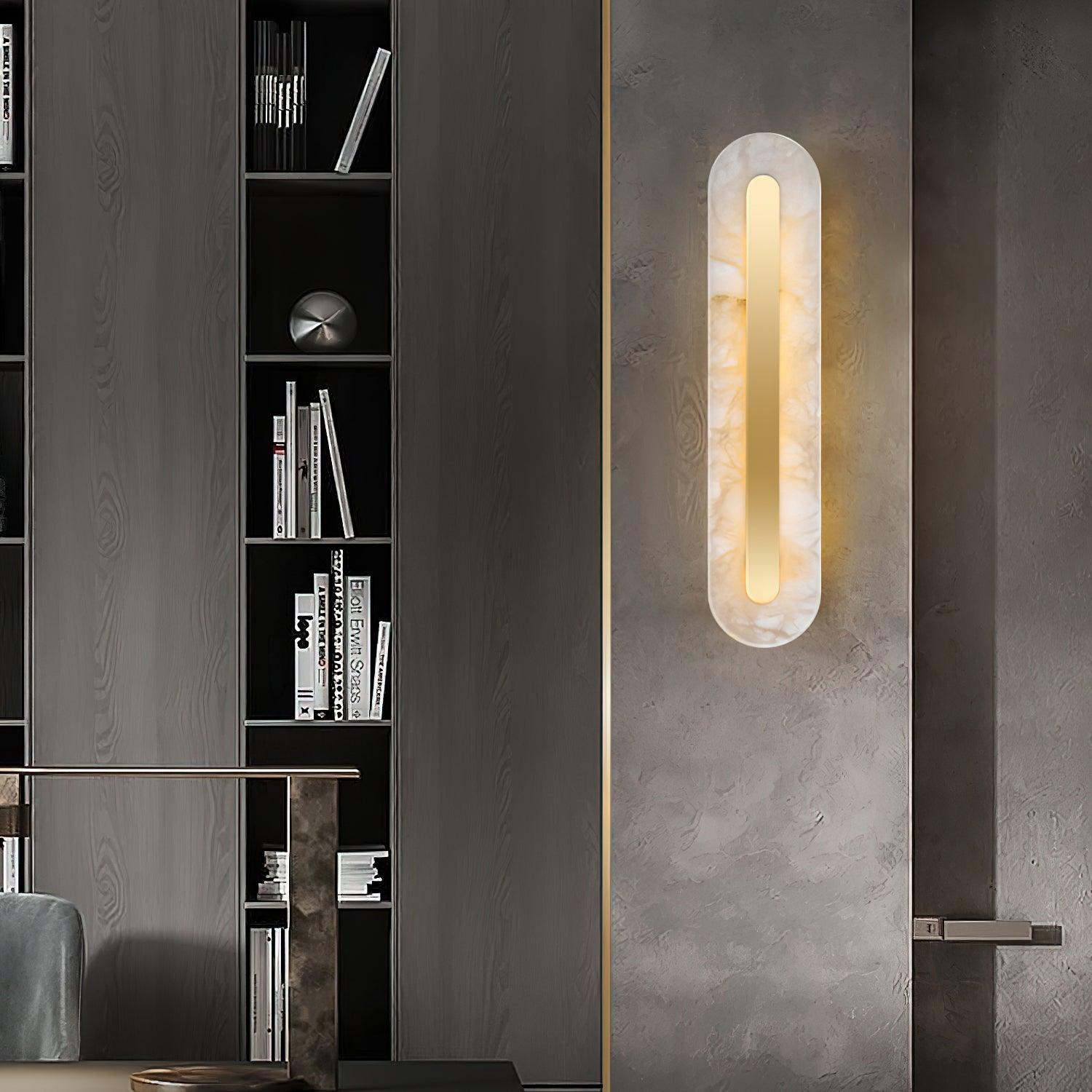 Rounded Alabaster Sconce Light Lighting Lobby