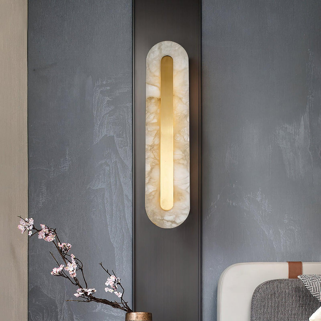 Rounded Alabaster Sconce Light Lighting Lobby