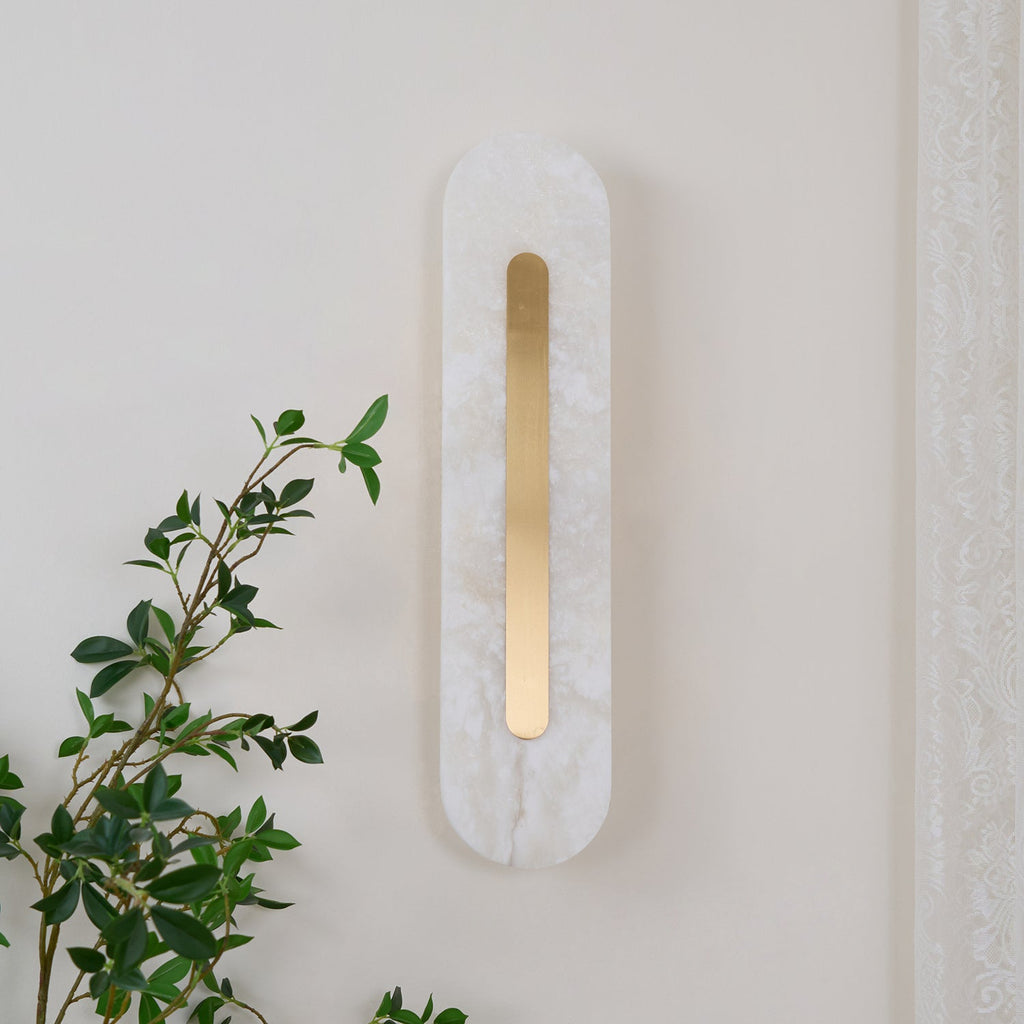 Rounded Alabaster Sconce Light Lighting Lobby