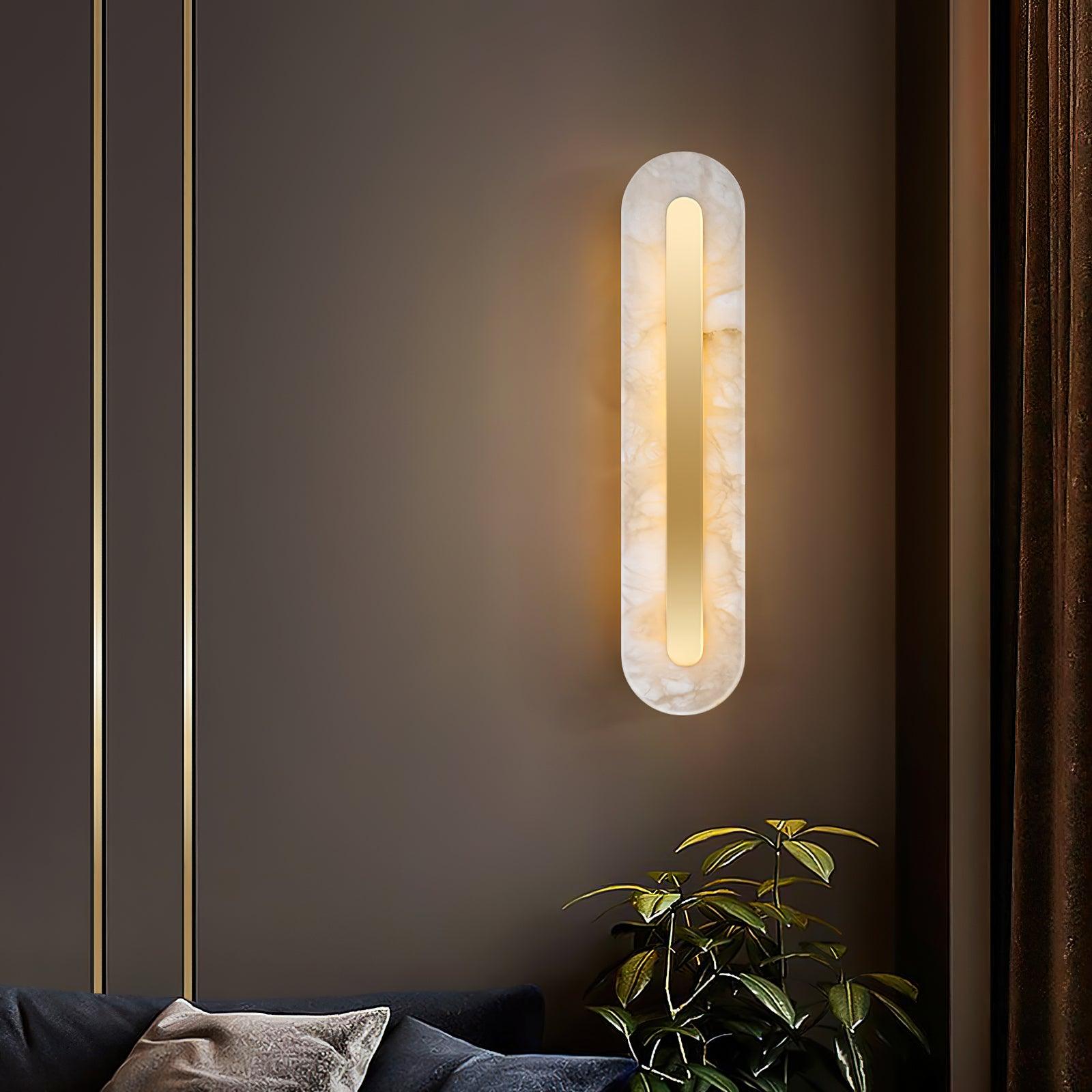Rounded Alabaster Sconce Light Lighting Lobby