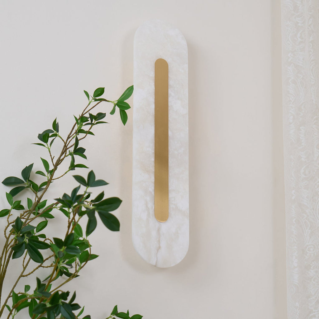 Rounded Alabaster Sconce Light Lighting Lobby