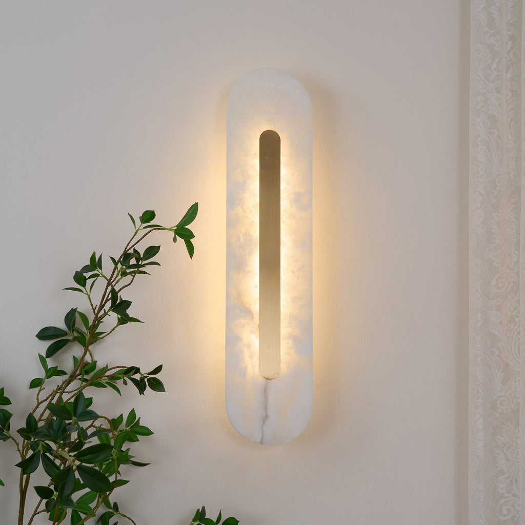 Rounded Alabaster Sconce Light Lighting Lobby