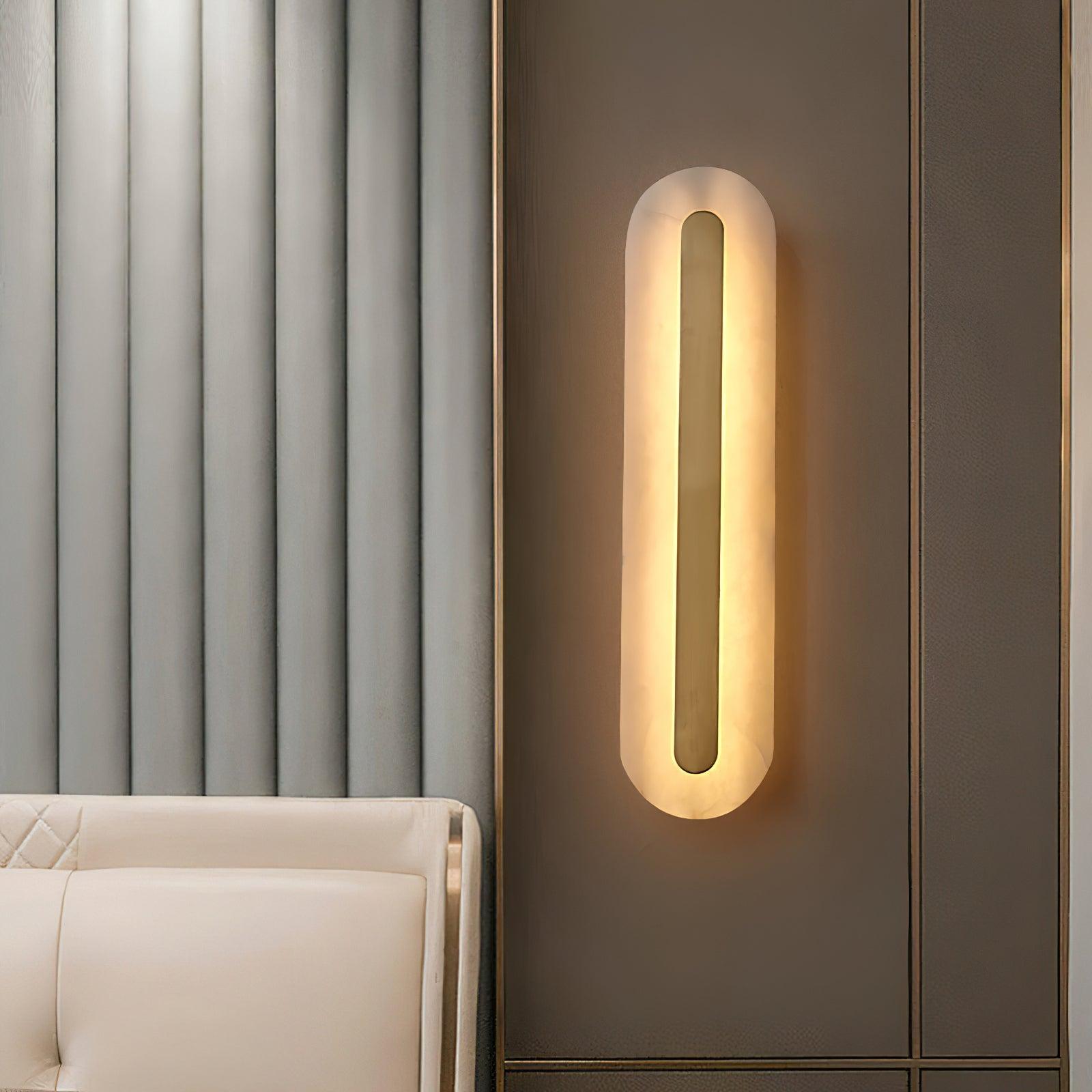 Rounded Alabaster Sconce Light Lighting Lobby